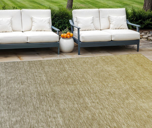 Homeroots 3' Beige Tan And Taupe Ombre Washable Area Rug - Stylish Design For Indoor And Outdoor Spaces 8' X 10' Polyester 588567