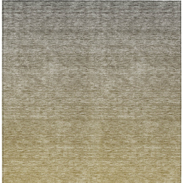 Homeroots 3' Beige Tan And Taupe Ombre Washable Area Rug - Stylish Design For Indoor And Outdoor Spaces 9' X 12' Polyester 588568