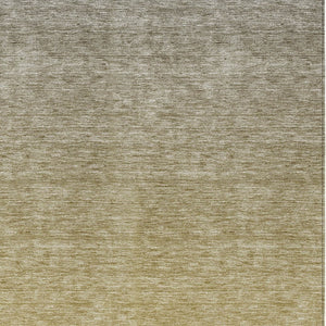 Homeroots 3' Beige Tan And Taupe Ombre Washable Area Rug - Stylish Design For Indoor And Outdoor Spaces 9' X 12' Polyester 588568