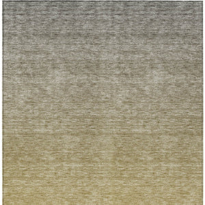 Homeroots 3' Beige Tan And Taupe Ombre Washable Area Rug - Stylish Design For Indoor And Outdoor Spaces 10' X 14' Polyester 588569