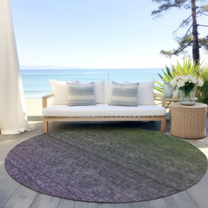 Homeroots 3' Beige Tan And Taupe Ombre Washable Area Rug - Stylish Design For Indoor And Outdoor Spaces 8' Round Polyester 588572