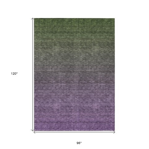 Homeroots 3' Beige Tan And Taupe Ombre Washable Area Rug - Stylish Design For Indoor And Outdoor Spaces 8' X 10' Polyester 588573