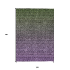 Homeroots 3' Beige Tan And Taupe Ombre Washable Area Rug - Stylish Design For Indoor And Outdoor Spaces 9' X 12' Polyester 588574