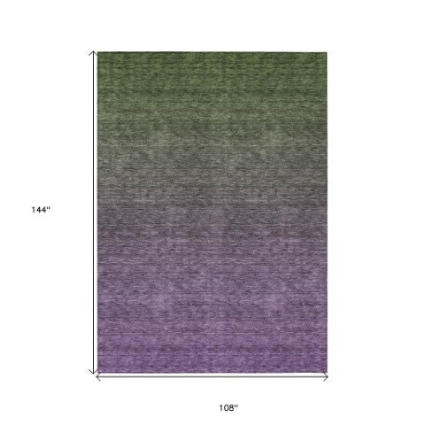 Homeroots 3' Beige Tan And Taupe Ombre Washable Area Rug - Stylish Design For Indoor And Outdoor Spaces 9' X 12' Polyester 588574