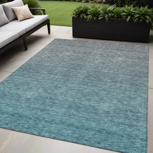 Homeroots 3' Beige Tan And Taupe Ombre Washable Area Rug - Stylish Design For Indoor And Outdoor Spaces 5' X 8' Polyester 588577