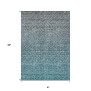 Homeroots 3' Beige Tan And Taupe Ombre Washable Area Rug - Stylish Design For Indoor And Outdoor Spaces 8' X 10' Polyester 588579