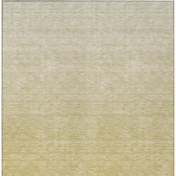 Homeroots 3' Beige Tan And Taupe Ombre Washable Area Rug - Stylish Design For Indoor And Outdoor Spaces 5' X 8' Polyester 588583