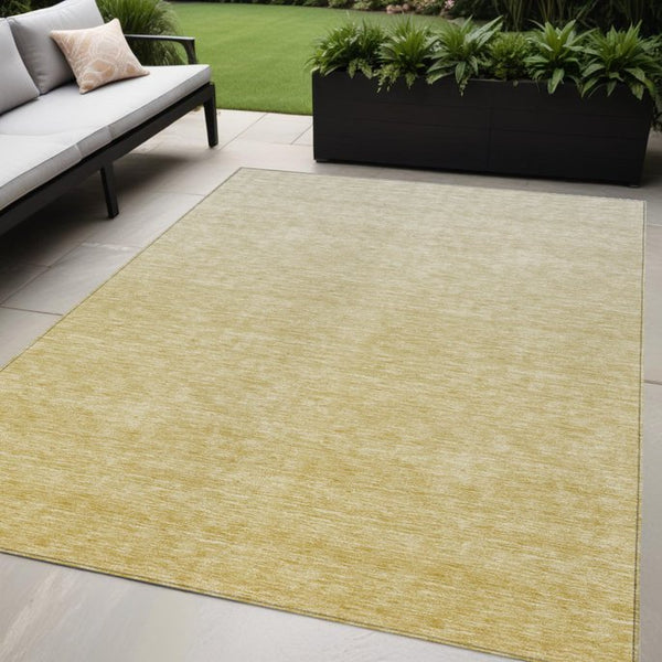 Homeroots 3' Beige Tan And Taupe Ombre Washable Area Rug - Stylish Design For Indoor And Outdoor Spaces 5' X 8' Polyester 588583