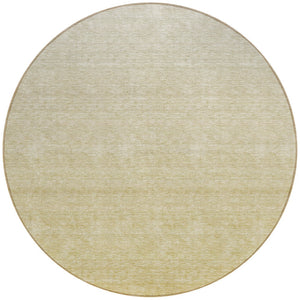 Homeroots 3' Beige Tan And Taupe Ombre Washable Area Rug - Stylish Design For Indoor And Outdoor Spaces 8' Round Polyester 588584