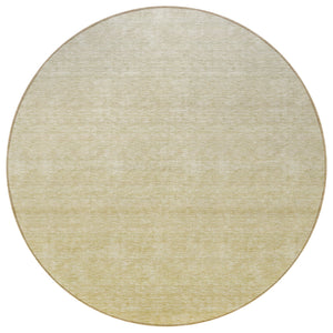Homeroots 3' Beige Tan And Taupe Ombre Washable Area Rug - Stylish Design For Indoor And Outdoor Spaces 8' Round Polyester 588584