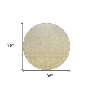 Homeroots 3' Beige Tan And Taupe Ombre Washable Area Rug - Stylish Design For Indoor And Outdoor Spaces 8' Round Polyester 588584