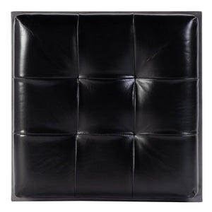 Butler Specialty Butler Stylish Tufted Leather And Iron Backless Bar Stool - 31" Height, Footrest, Black & Silver Black,Silver Iron,Leather,Engineered Wood 5886034-butler