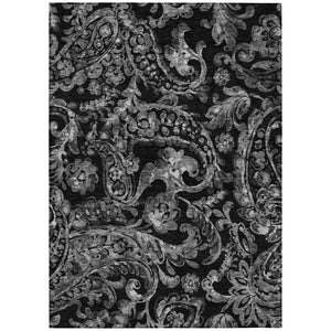 HomeRoots 9' Elegant Paisley Area Rug - Versatile Indoor/Outdoor Design, Durable, Washable, Modern Style 9' X 12' 588634