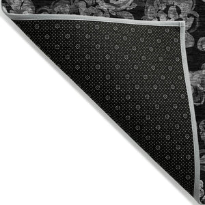 HomeRoots 9' Elegant Paisley Area Rug - Versatile Indoor/Outdoor Design, Durable, Washable, Modern Style 9' X 12' 588634