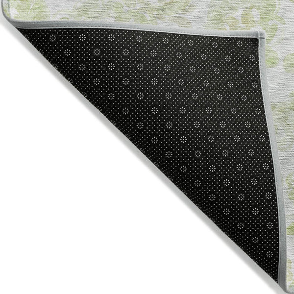 HomeRoots 9' Sage Green and Ivory Paisley Area Rug - Durable, Washable Design for Indoor and Outdoor Spaces 9' X 12' 588658