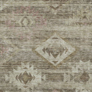 Homeroots 3' Aqua Turquoise Southwestern Area Rug - Stylish Washable Design For Indoor & Outdoor Use 3' X 5' Polyester 588690