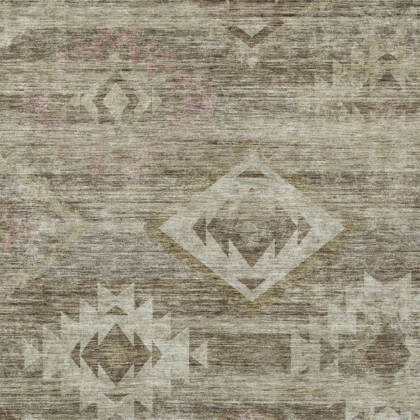 Homeroots 3' Aqua Turquoise Southwestern Area Rug - Stylish Washable Design For Indoor & Outdoor Use 3' X 5' Polyester 588690