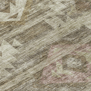 Homeroots 3' Aqua Turquoise Southwestern Area Rug - Stylish Washable Design For Indoor & Outdoor Use 8' Round Polyester 588692