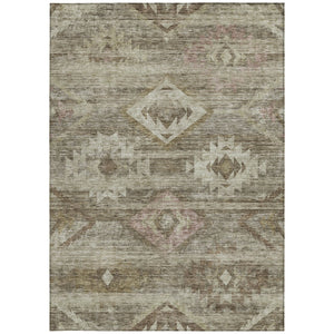 Homeroots 3' Aqua Turquoise Southwestern Area Rug - Stylish Washable Design For Indoor & Outdoor Use 10' X 14' Polyester 588695