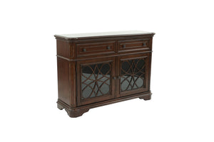 English Elm Traditional Elegant Server with Spacious Drawers and Cabinet Storage for Dining Room Organization and Style Dark Oak 59 L x 44 W x 27 H B011P395603