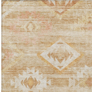 Homeroots 3' Aqua Turquoise Southwestern Area Rug - Stylish Washable Design For Indoor & Outdoor Use 10' X 14' Polyester 588707