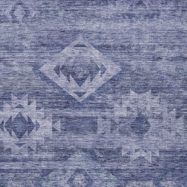 Homeroots 3' Aqua Turquoise Southwestern Area Rug - Stylish Washable Design For Indoor & Outdoor Use 8' X 10' Polyester 588711