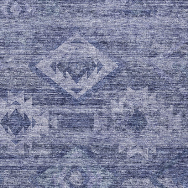 Homeroots 3' Aqua Turquoise Southwestern Area Rug - Stylish Washable Design For Indoor & Outdoor Use 9' X 12' Polyester 588712