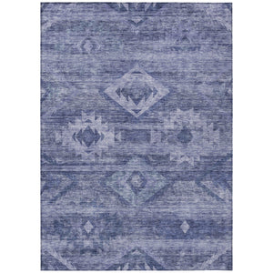 Homeroots 3' Aqua Turquoise Southwestern Area Rug - Stylish Washable Design For Indoor & Outdoor Use 10' X 14' Polyester 588713