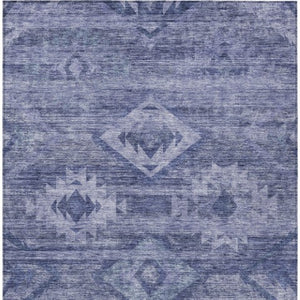 Homeroots 3' Aqua Turquoise Southwestern Area Rug - Stylish Washable Design For Indoor & Outdoor Use 10' X 14' Polyester 588713