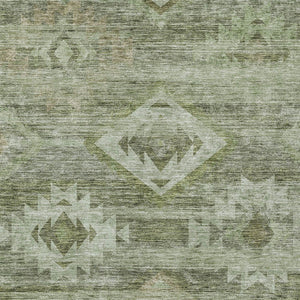 Homeroots 3' Aqua Turquoise Southwestern Area Rug - Stylish Washable Design For Indoor & Outdoor Use 9' X 12' Polyester 588718