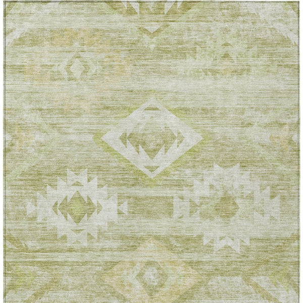 Homeroots 3' Aqua Turquoise Southwestern Area Rug - Stylish Washable Design For Indoor & Outdoor Use 3' X 5' Polyester 588720