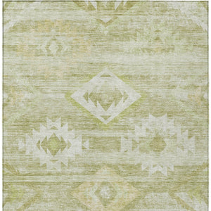 Homeroots 3' Aqua Turquoise Southwestern Area Rug - Stylish Washable Design For Indoor & Outdoor Use 5' X 8' Polyester 588721