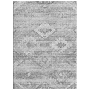 Homeroots 3' Aqua Turquoise Southwestern Area Rug - Stylish Washable Design For Indoor & Outdoor Use 9' X 12' Polyester 588730