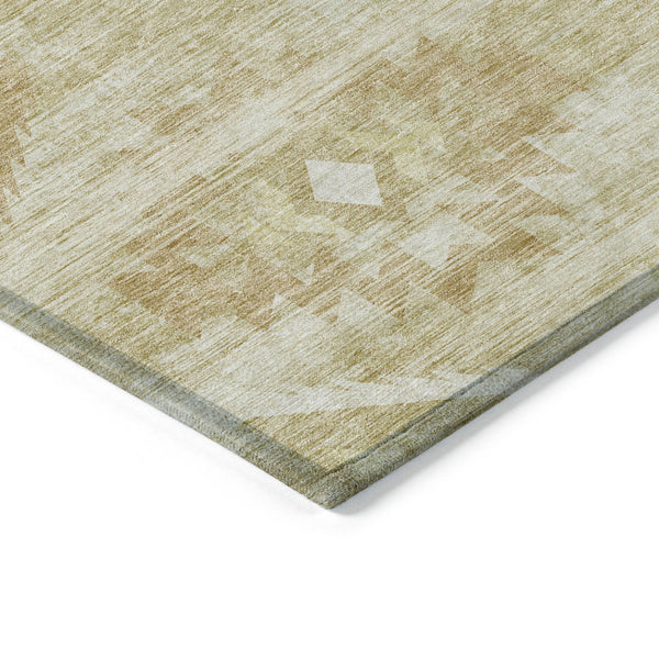 Homeroots 3' Aqua Turquoise Southwestern Area Rug - Stylish Washable Design For Indoor & Outdoor Use 5' X 8' Polyester 588745