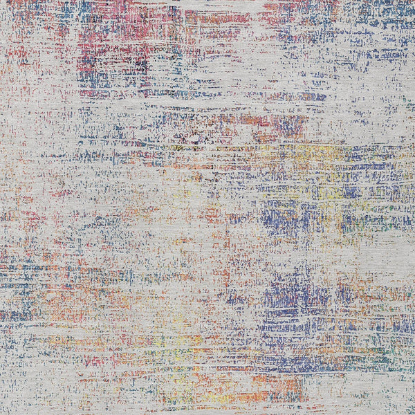 Homeroots 3' Stylish Ivory Orange Blush Abstract Washable Area Rug For Indoor And Outdoor Spaces, Durable Design 5' X 8' Polyester 588751