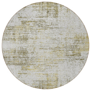 Homeroots 3' Stylish Ivory Orange Blush Abstract Washable Area Rug For Indoor And Outdoor Spaces, Durable Design 8' Round Polyester 588758
