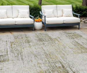 Homeroots 3' Stylish Ivory Orange Blush Abstract Washable Area Rug For Indoor And Outdoor Spaces, Durable Design 8' X 10' Polyester 588759