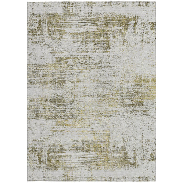 Homeroots 3' Stylish Ivory Orange Blush Abstract Washable Area Rug For Indoor And Outdoor Spaces, Durable Design 10' X 14' Polyester 588761