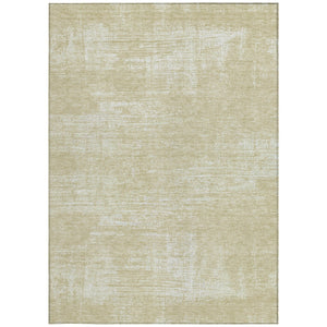 Homeroots 3' Beige Tan And Taupe Abstract Washable Area Rug – Versatile Indoor/Outdoor Decor For Any Space 3' X 5' Polyester 588762