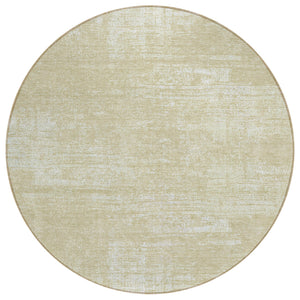 Homeroots 3' Beige Tan And Taupe Abstract Washable Area Rug – Versatile Indoor/Outdoor Decor For Any Space 8' Round Polyester 588764