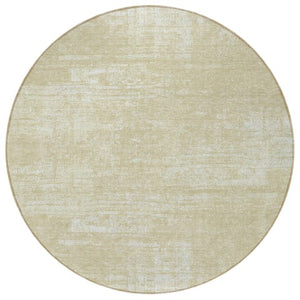 Homeroots 3' Beige Tan And Taupe Abstract Washable Area Rug – Versatile Indoor/Outdoor Decor For Any Space 8' Round Polyester 588764