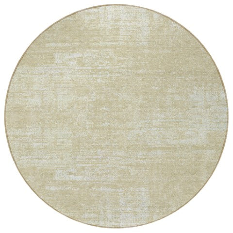 Homeroots 3' Beige Tan And Taupe Abstract Washable Area Rug – Versatile Indoor/Outdoor Decor For Any Space 8' Round Polyester 588764