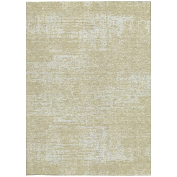 Homeroots 3' Beige Tan And Taupe Abstract Washable Area Rug – Versatile Indoor/Outdoor Decor For Any Space 10' X 14' Polyester 588767