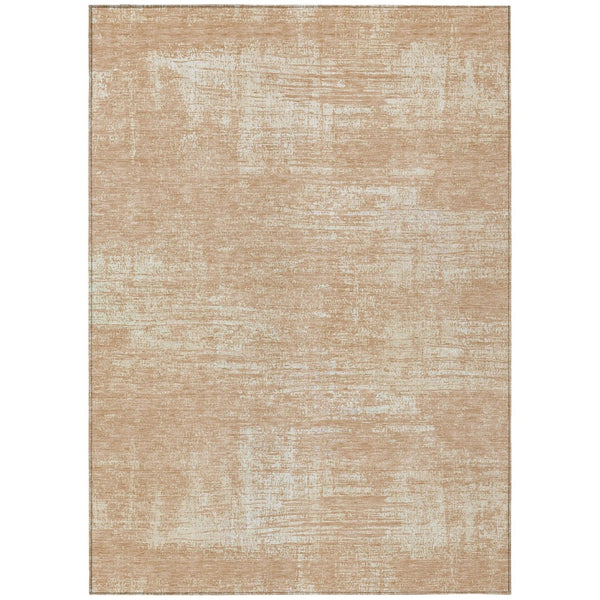 HomeRoots 5' Coral and Salmon Abstract Area Rug - Stylish, Washable, Durable Design for Indoor and Outdoor Use 5' X 8' 588775