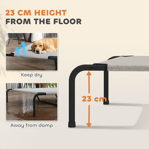 English Elm Pawhut Raised Pet Bed with Steel Frame and Breathable Mesh for Large Dogs Indoor Outdoor W2225P485635