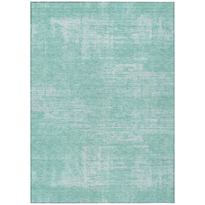 HomeRoots 9' Vibrant Turquoise and Teal Abstract Area Rug - Durable, Washable, Perfect for Indoor or Outdoor Spaces 9' X 12' 588802