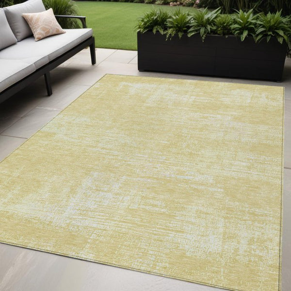 Homeroots 3' Beige Tan And Taupe Abstract Washable Area Rug – Versatile Indoor/Outdoor Decor For Any Space 5' X 8' Polyester 588805