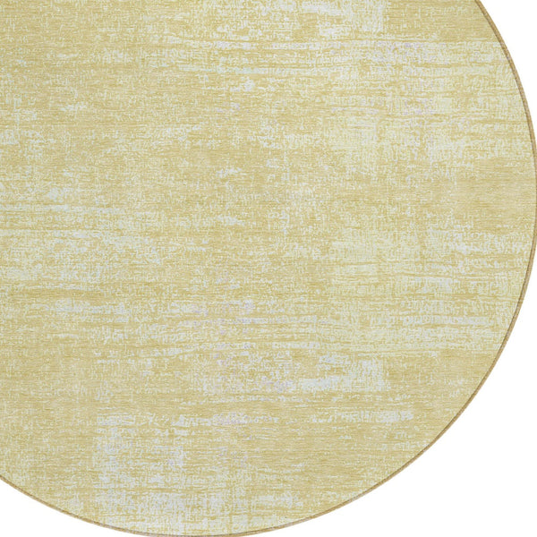Homeroots 3' Beige Tan And Taupe Abstract Washable Area Rug – Versatile Indoor/Outdoor Decor For Any Space 8' Round Polyester 588806
