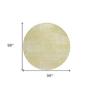 Homeroots 3' Beige Tan And Taupe Abstract Washable Area Rug – Versatile Indoor/Outdoor Decor For Any Space 8' Round Polyester 588806