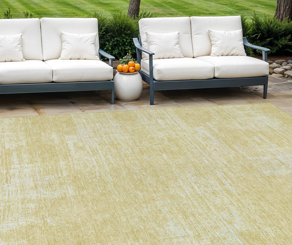 Homeroots 3' Beige Tan And Taupe Abstract Washable Area Rug – Versatile Indoor/Outdoor Decor For Any Space 8' X 10' Polyester 588807